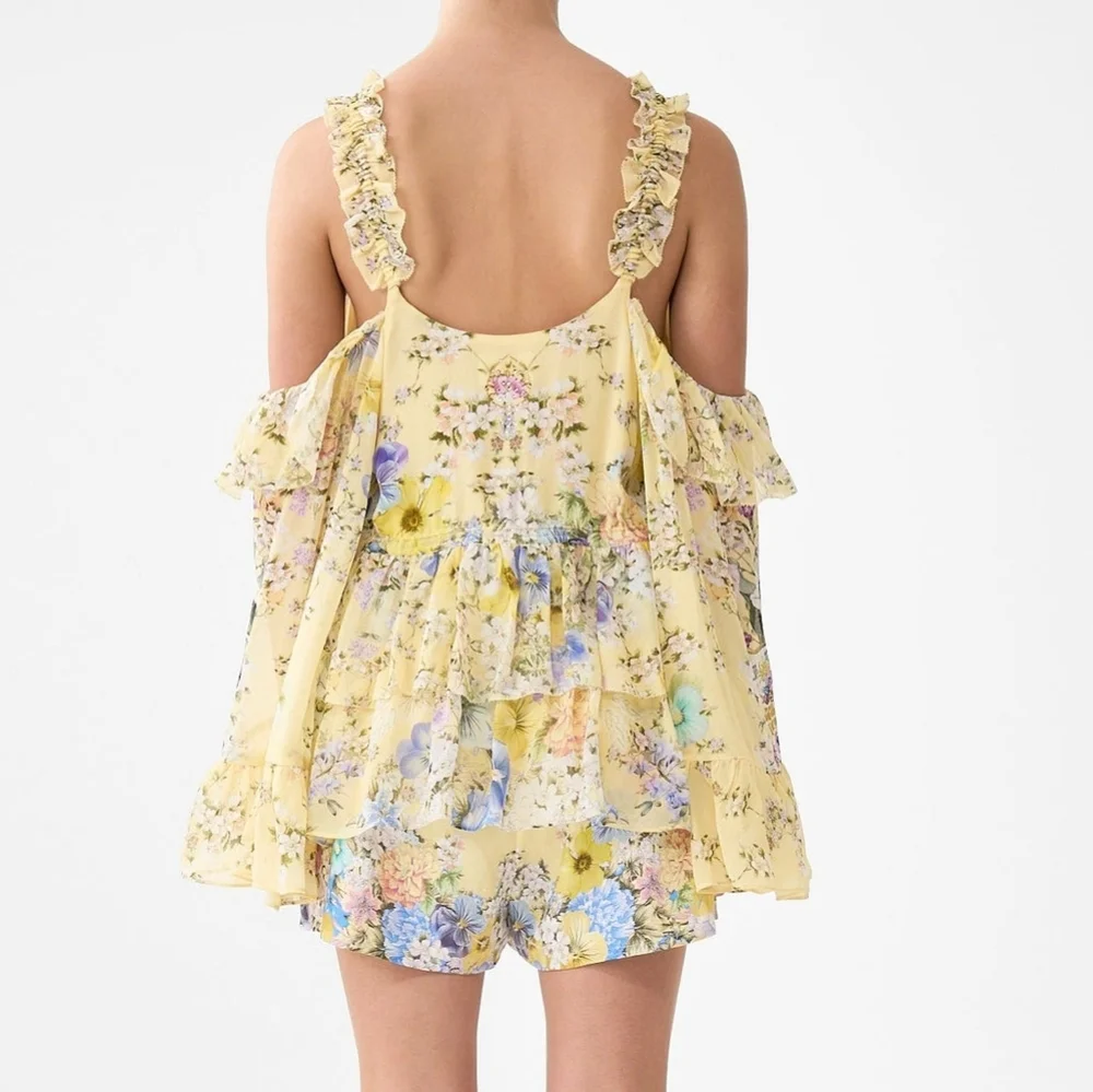 Camilla cold shoulder ruffle top - Picture 3 of 15